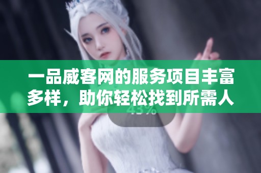 一品威客网的服务项目丰富多样，助你轻松找到所需人才