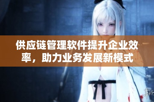 供应链管理软件提升企业效率，助力业务发展新模式