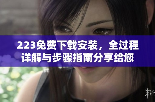 223免费下载安装，全过程详解与步骤指南分享给您