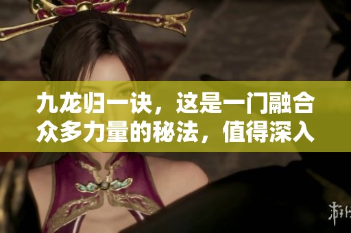 九龙归一诀，这是一门融合众多力量的秘法，值得深入探讨与研究