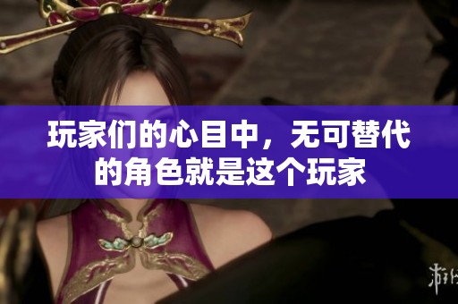 玩家们的心目中，无可替代的角色就是这个玩家