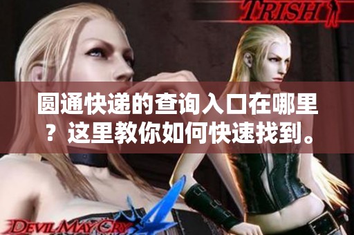 圆通快递的查询入口在哪里？这里教你如何快速找到。