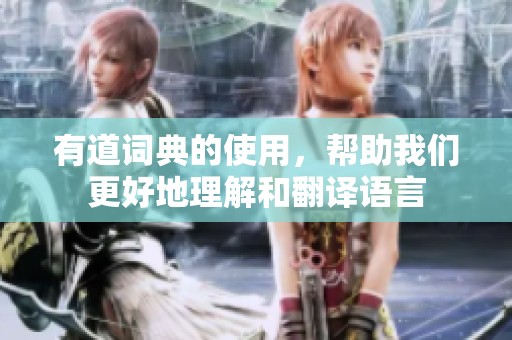 有道词典的使用，帮助我们更好地理解和翻译语言