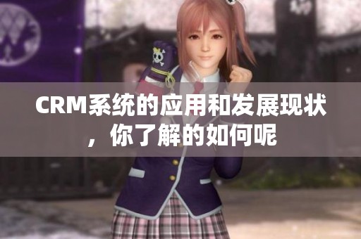 CRM系统的应用和发展现状，你了解的如何呢