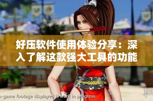好压软件使用体验分享：深入了解这款强大工具的功能与优势