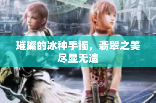 璀璨的冰种手镯，翡翠之美尽显无遗