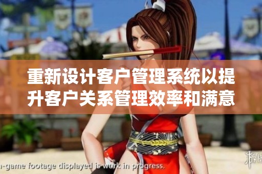 重新设计客户管理系统以提升客户关系管理效率和满意度