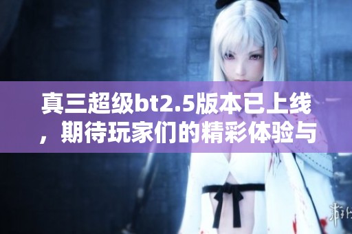 真三超级bt2.5版本已上线，期待玩家们的精彩体验与反馈