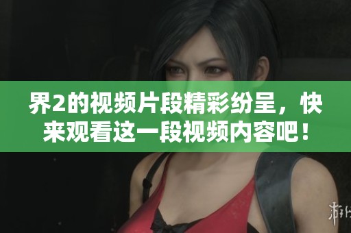 界2的视频片段精彩纷呈，快来观看这一段视频内容吧！