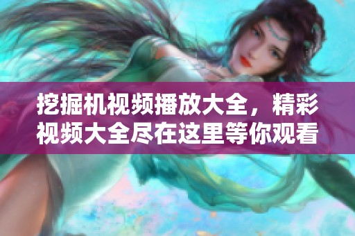 挖掘机视频播放大全，精彩视频大全尽在这里等你观看
