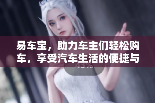易车宝，助力车主们轻松购车，享受汽车生活的便捷与乐趣