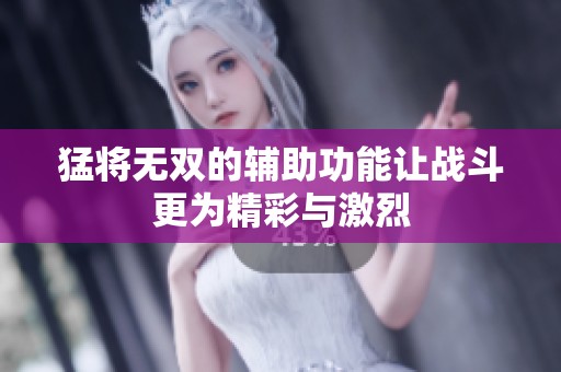 猛将无双的辅助功能让战斗更为精彩与激烈