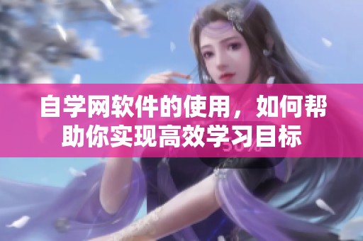 自学网软件的使用，如何帮助你实现高效学习目标