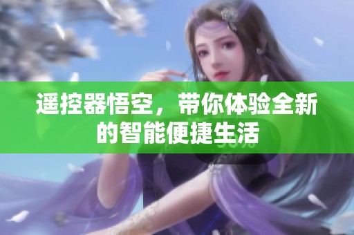 遥控器悟空，带你体验全新的智能便捷生活