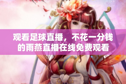 观看足球直播，不花一分钱的雨燕直播在线免费观看