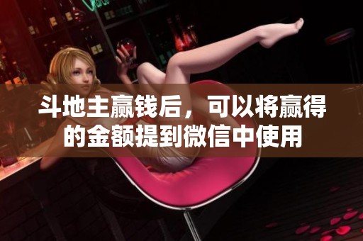 ***赢钱后，可以将赢得的金额提到微信中使用