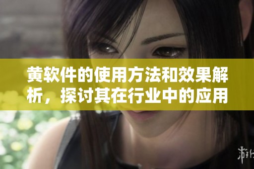 黄软件的使用方法和效果解析，探讨其在行业中的应用与前景