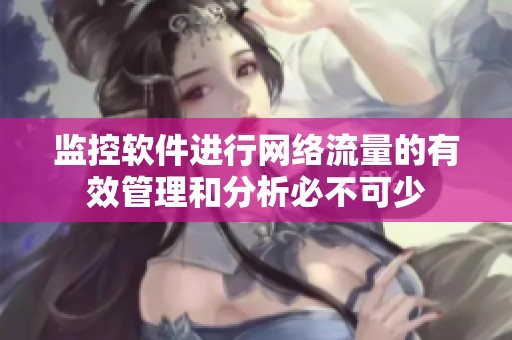 监控软件进行网络流量的有效管理和分析必不可少