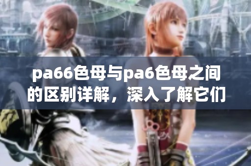 pa66色母与pa6色母之间的区别详解，深入了解它们的特性与应用