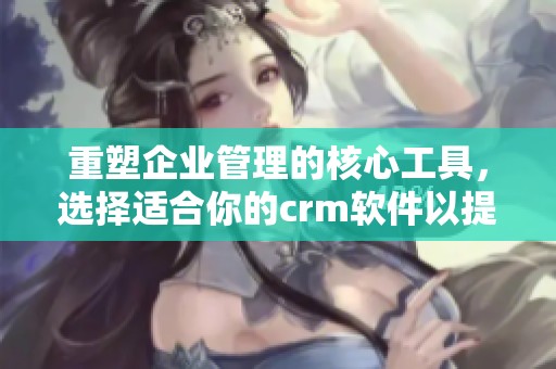 重塑企业管理的核心工具，选择适合你的crm软件以提升效率