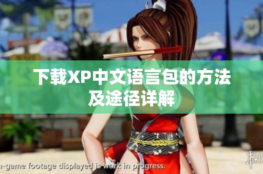 下载XP中文语言包的方法及途径详解