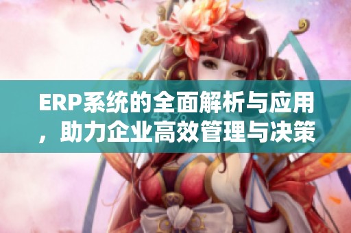 ERP系统的全面解析与应用，助力企业高效管理与决策优化。